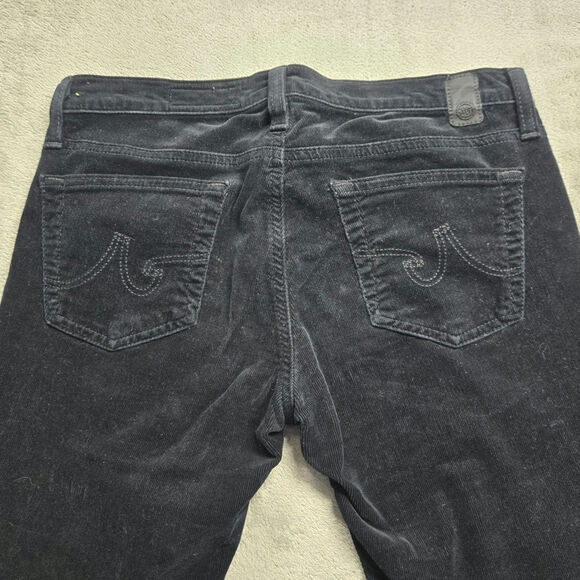 AG Jeans Adriano Goldschmied Stevie Slim Straight Corduroy Jeans Black 27R - Picture 10 of 10